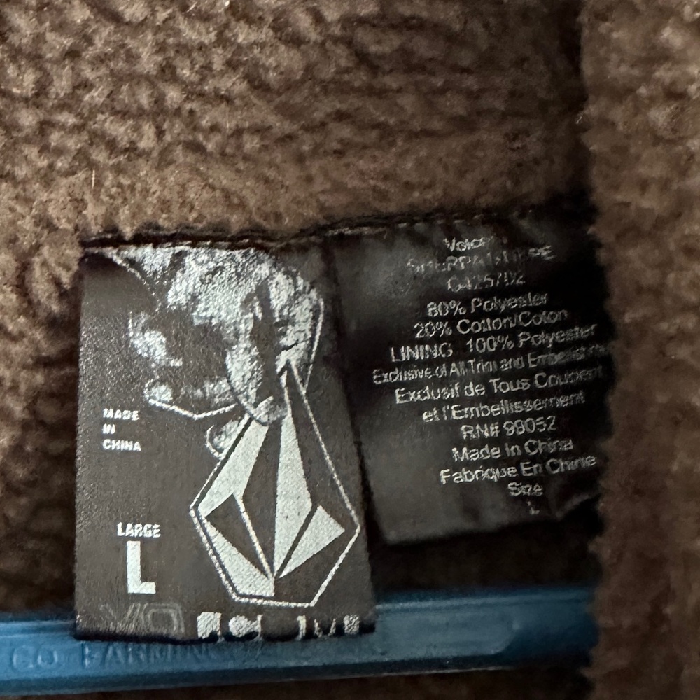 Volcom Sherpa Stripe Lined Hooded Sweatshirt Men'… - image 4